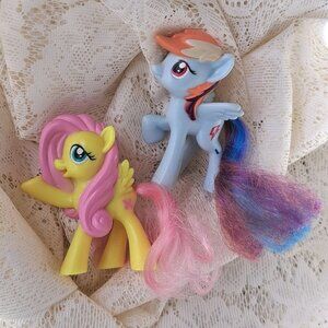 My Little Pony G4 Fluttershy & Rainbow Dash McDonald's Toys Friendship is Magic
